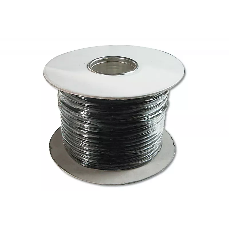 Flat telephone installation cable Digitus AK-460702-100-S 100m Black