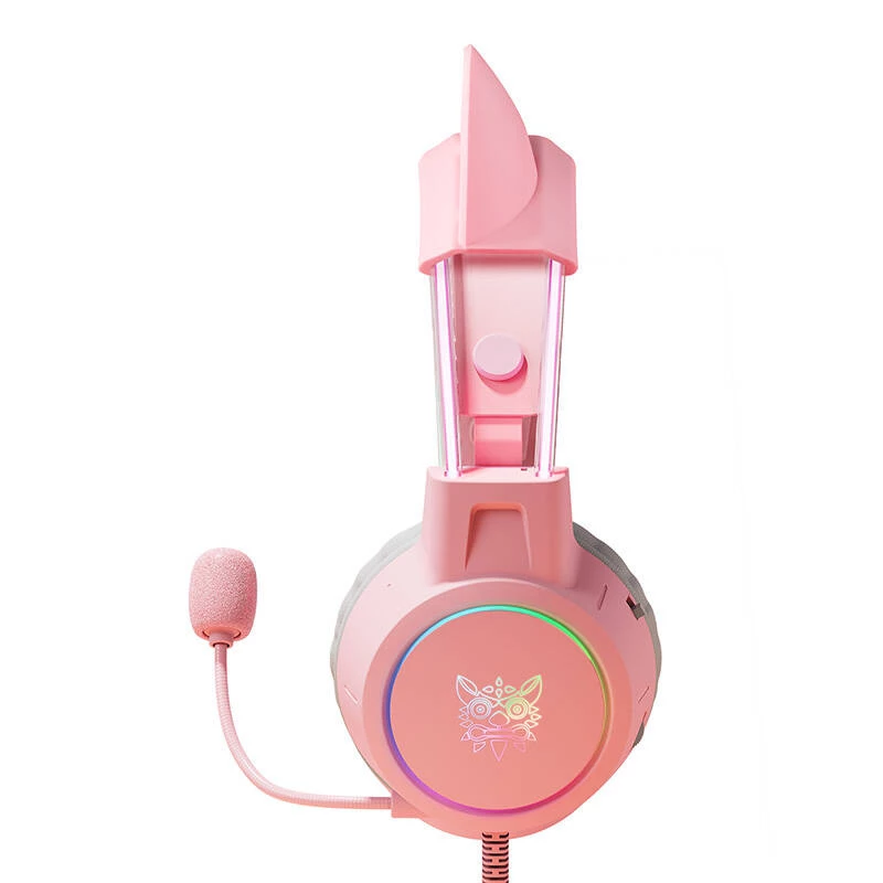 Headphones Onikuma X15Pro Gaming Headphones Pink Cat Ears