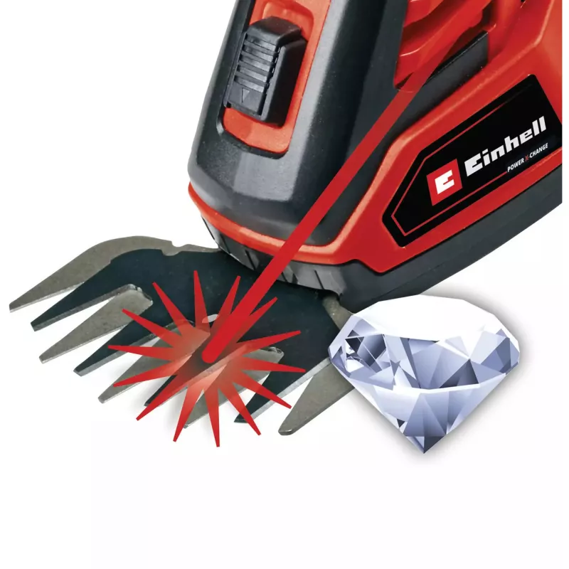 Grass and shrub shears EINHELL GE-CG 18/100 Li 18 V Li‑Ion 2.5Ah — cordless trimmer blades 100 mm