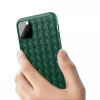 Protective soft case Devia for iPhone 11 Pro Max with woven pattern design, green