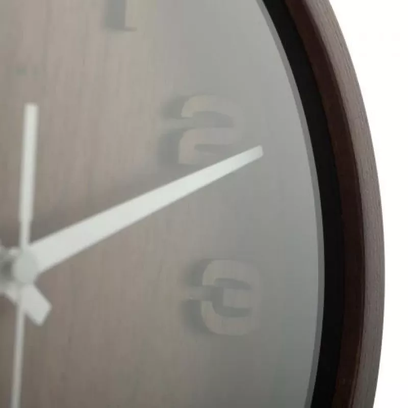 NeXtime klok 5192gs Wood Wood Small, 22x20 cm, Wall, Wood, Gray