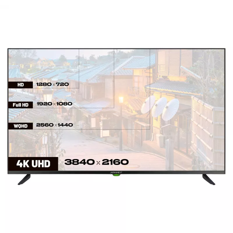 109,2cm/43 (3840x2160) JAPANNEXT JN-IPS430UHD60F 16:9 IPS 60Hz HDMI USB WLAN Speaker Black