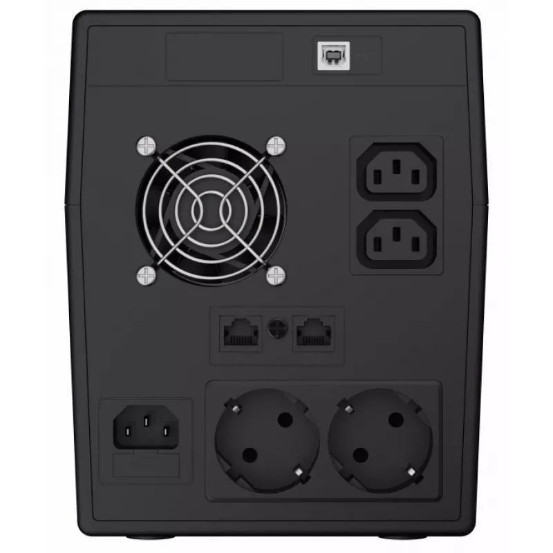 Uninterruptible Power Supply Green Cell UPS09 — Line-Interactive 3 kVA / 1400 W, 230 V, LCD, Tower, 5x Type F outlets