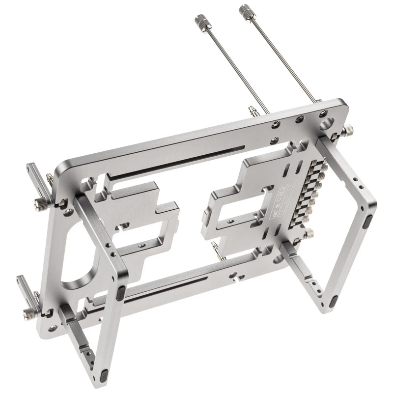 Mini benchtable case Streacom BC1 Mini V2 silver — compact open-frame chassis
