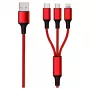 USB Cable 2GO 797150 1.5m USB B USB C/Micro-USB B/Lightning Red
