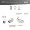 Keystone module DIGITUS CAT 6A shielded with intelligent cable manager, flat RJ-45, 14.5×34.5×21 mm — 12 pcs