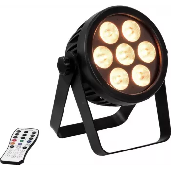 LED spot EUROLITE 4C-7 Silent Slim 7W RGB — compact stage/ambient light, 7W RGB output