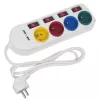 Power strip MACLEAN MCE229W — 4 sockets, 2× USB, 1.5 m cable, Type F, 10 A, white