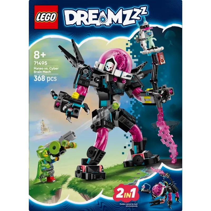 Construction toy LEGO 71495 Mateo vs. Cyberbrain Mech — playset with minifigures and buildable mech