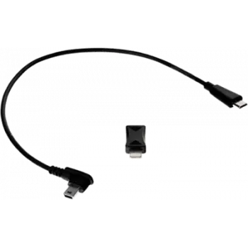 USB data cable No name microUSB to microUSB and Lightning, black, model 0-07-0258-0.08_LF