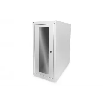Digitus Computer housing with glass door, rolling, lockable, with ventilation slits