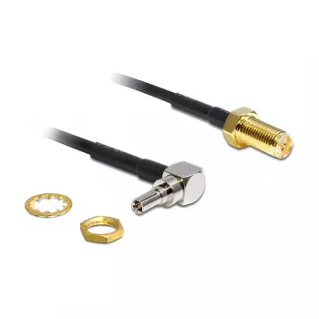 Signal Cable DeLOCK 88465 0.20 m Gold Silver Black