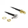Signal Cable DeLOCK 88465 0.20 m Gold Silver Black