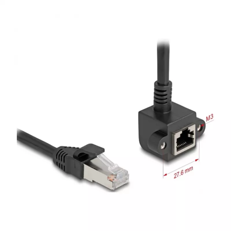 Networking cable DeLOCK 81041 RJ-45 Cat6 0.5 m Black