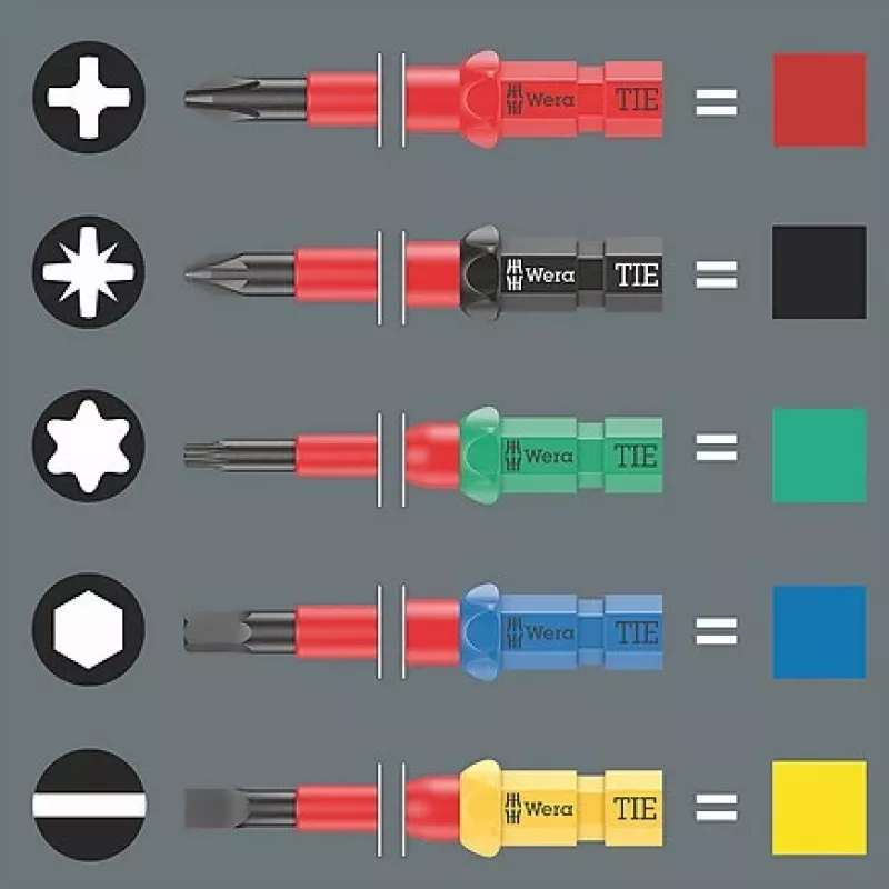 Screwdriver Set Wera Kraftform Kompakt VDE 60 iS Insulated 50mm — electrical insulated precision set