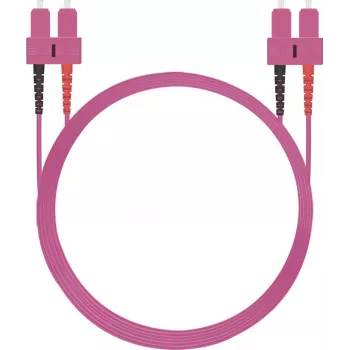 Fiber Optic Patch Cable helos 50/125µm OM4 SC-SC Duplex 0.5 m