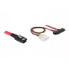 DeLOCK - Internal SAS-Cable (Serial Attached SCSI) - 4-Lane - 36 pin 4i Mini MultiLane - Internal Power Supply, 4-pin, Internal SAS, 29-pin (SFF-8482) - 50 cm (83059)
