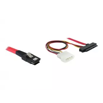 DeLOCK - Internal SAS-Cable (Serial Attached SCSI) - 4-Lane - 36 pin 4i Mini MultiLane - Internal Power Supply, 4-pin, Internal SAS, 29-pin (SFF-8482) - 50 cm (83059)