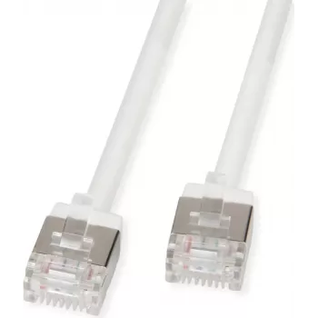 ROLINE U/FTP Patch Cable Cat.6A Ultra- kurzer RJ45 White 2m - Network - FTP (21.15.4572)