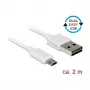 USB cable DeLOCK 84808 USB 2.0 2 m USB A Micro-USB B White