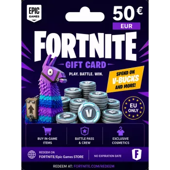 Fortnite Gift Card 50 EUR - Epic Games Digital Code