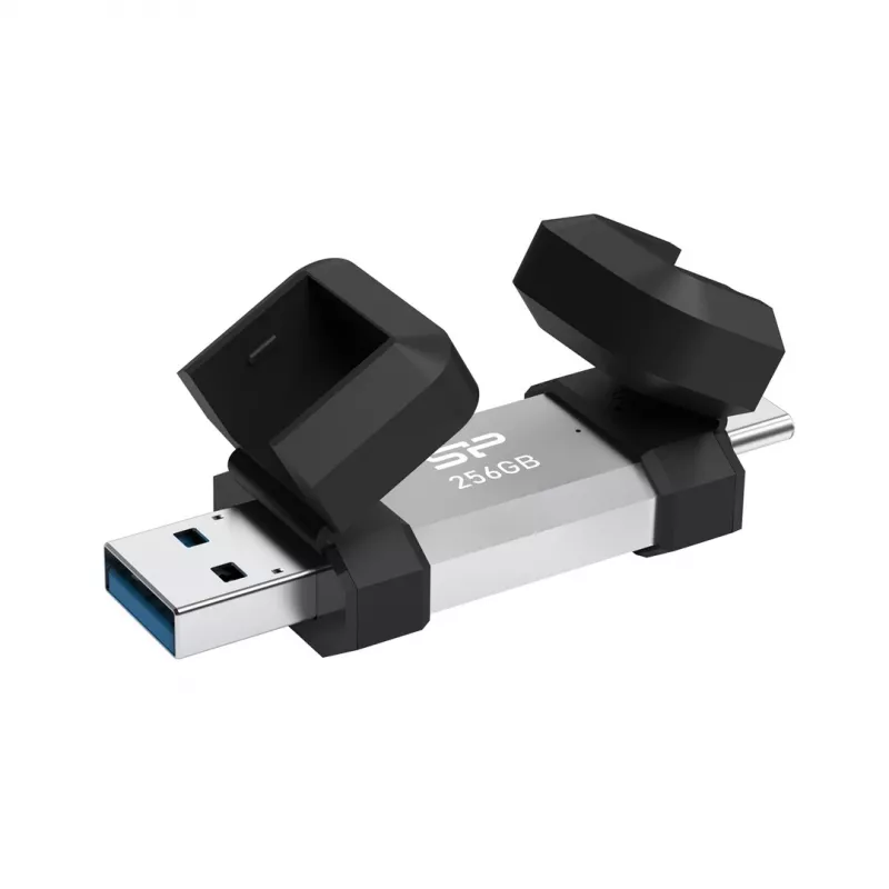 USB flash drive Silicon Power 256 GB USB Type-A / USB Type-C, USB 3.2 Gen 1, aluminium‑rubber cap