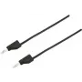 VOLTCRAFT Test Lead [Plug 4 mm - Plug 4 mm] 1.5 m Black MSB-300 (MSB-300-1.5-SW)