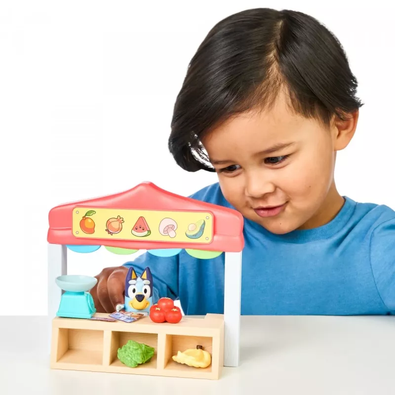 Toy figures set TMTOYS Mini Bluey Grocery store BLU17555 – mini character set for play