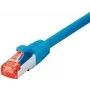 Tecline exertis Connect - Patch-Cable - RJ-45 (M) to RJ-45 (M) - 10 m - SSTP-Cable - CAT 6 - Halogen-Free - Blue (71510B)