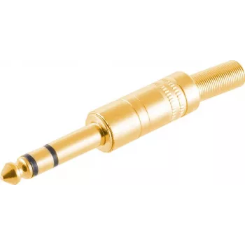 Stereo Plug ShiverPeaks 50200-G 6.3 mm gold-plated metal connector