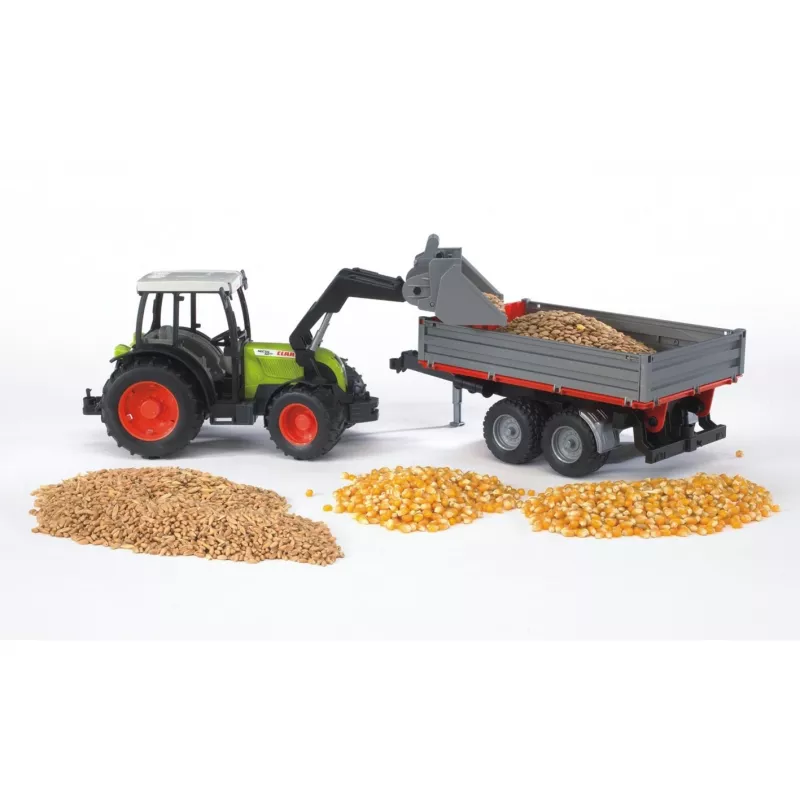Toy Tractor Bruder Claas Nectis 267 F with Tipping Trailer