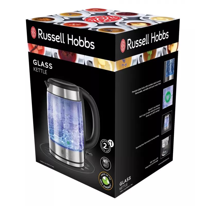 Electric kettle Russell Hobbs 1.7 L 2200 W Stainless steel Transparent
