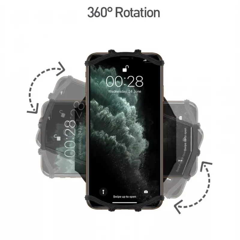 Armband Tellur A100 Black adjustable fit for smartphones — sports armband, universal size