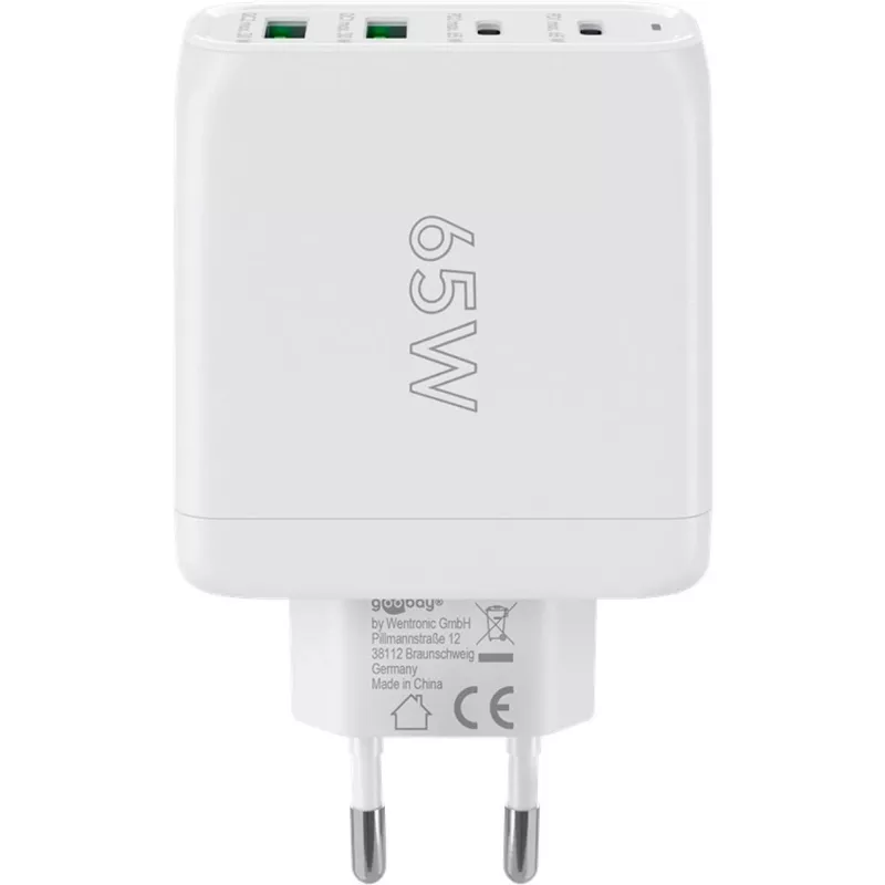 Goobay 64818 Charger for Mobile Devices Headphones - Laptop - Smartphone White AC Fast Charging Indoor (64818)