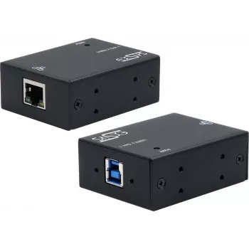 Network media converter Exsys USB 3.2 Gen 1 B to 1 Gigabit Ethernet EX-13021HMV with DIN-rail kit