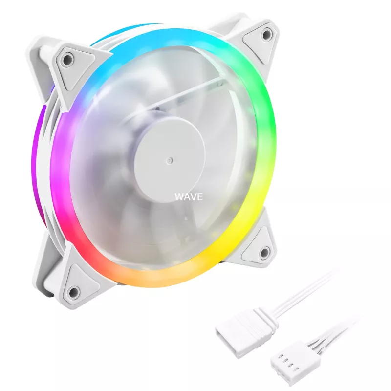 SHARKOON Shark Blades 120mm ARGB PWM Case Fan - White