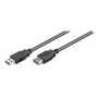 Wentronic Goobay USB 3.0 SuperSpeed Extension Cable, Black, 5 m - USB 3.0-Plug (Type A) > USB 3.0-Socket (Type A) (95726)