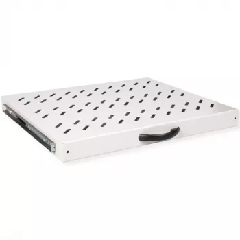 Rack shelf ROLINE 26.21.0275 — 1U pull-out 25 kg, 35 cm depth, gray