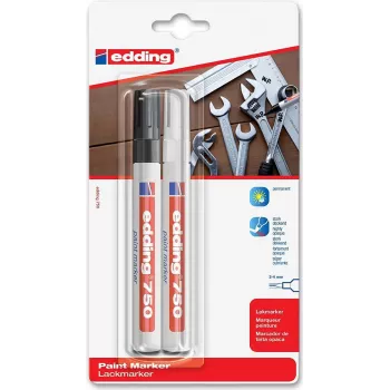 Marker Edding 750 Black White 2 pcs