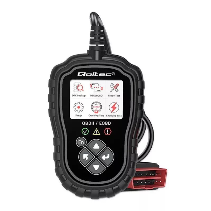 OBDII diagnostic tester QOLTEC ProLine 50685 — vehicle OBD-II scanner for 8V/25V systems