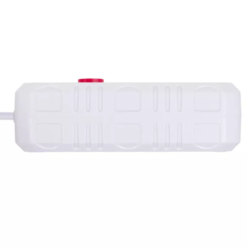 Power strip MACLEAN MCE387 W — 2 sockets, 3×USB A, 110–240V, 2500W, 1.5 m cable, white