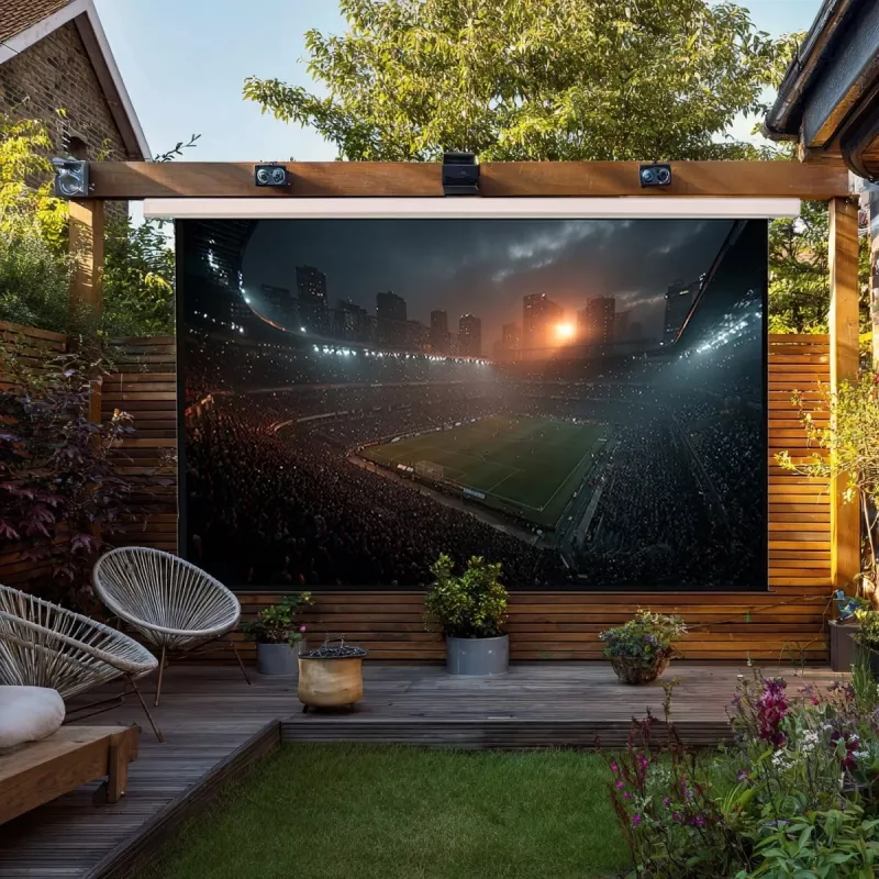 Maclean MC-561 electric projection screen 135 300x168cm 16: 9 with wall control and remote control