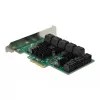 DeLOCK 16 port SATA PCI Express x4 Card 6 Gbit/s Green Grey