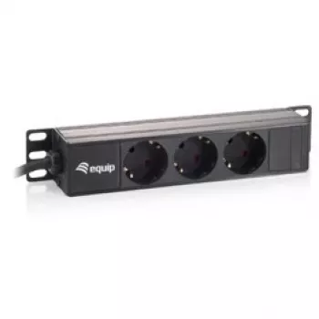 Equip 3-Outlet French Power Distribution Unit 10 inch 1U Plastic 250V 16A