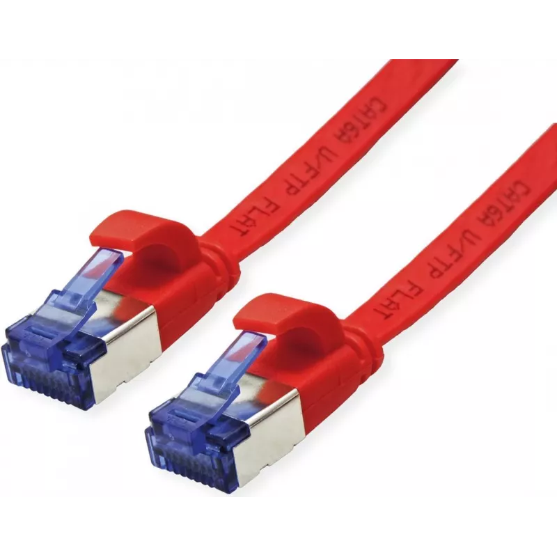 VALUE Patch Cable Cat.6A (Class EA) FTP, extra-Flat, Red, 1 m (21.99.2121)