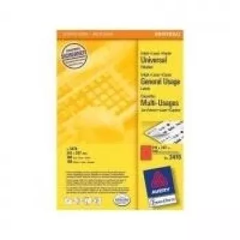 Self-adhesive printer label AVERY 3470 Red 210 x 297 mm