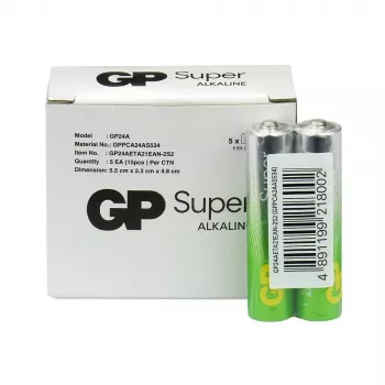Alkaline AAA batteries GP Battery SUPER 1.5V — pack of 10