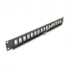 DeLOCK 19 inch Keystone Patch Panel 16 port 1U black