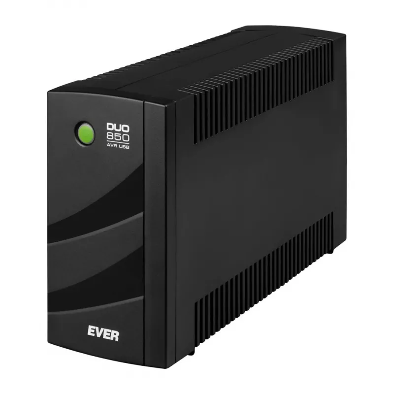 UPS EVER Ever Duo 850 PL T/DAVRTO-000K85/01 850VA Line-Interactive, 550W, AVR, 3 AC outlets, 12V 2×5Ah, Tower