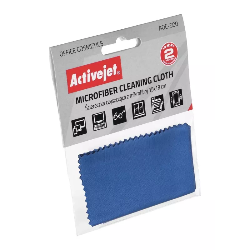Cleaning cloth ActiveJet AOC-500 microfiber 15×18 cm, anti-fingerprint, scratch-free